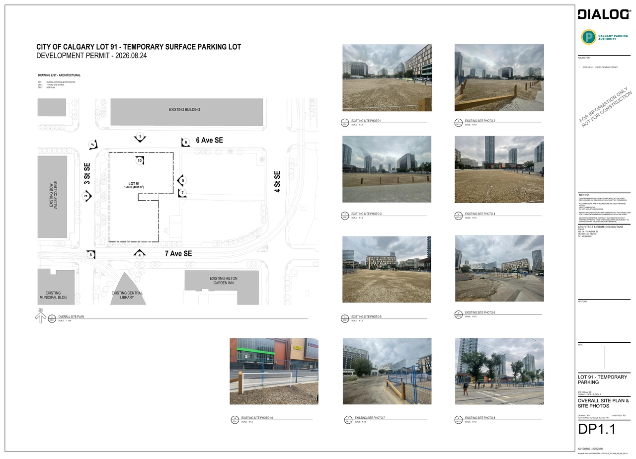 Construction site plan for project from page 1 of the file 'DP2026-04960 - DMAP Plans (Submitted) 2026-08-26 (1MB)'