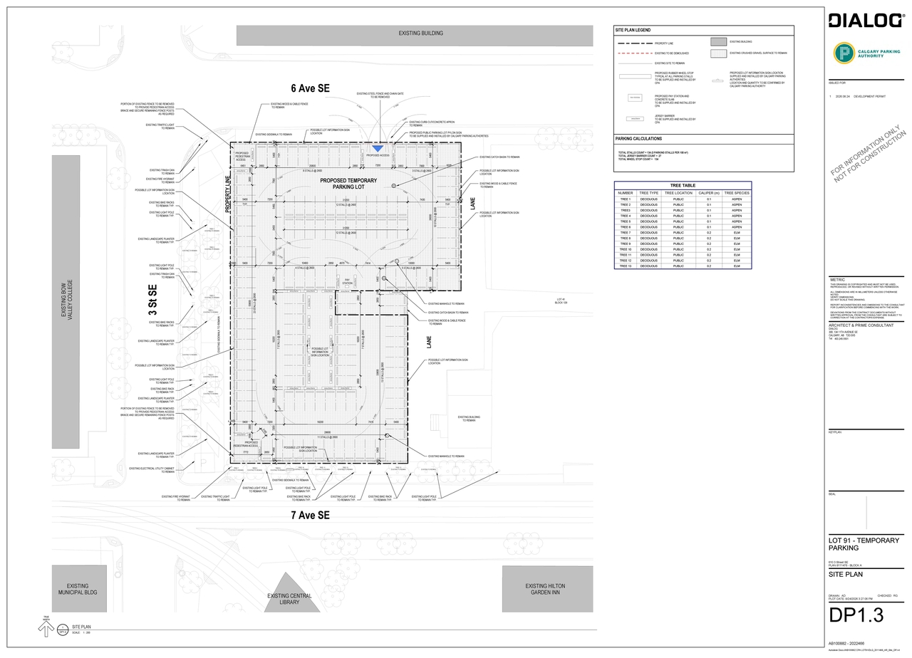 Construction site plan for project from page 2 of the file 'DP2026-04960 - DMAP Plans (Submitted) 2026-08-26 (1MB)'