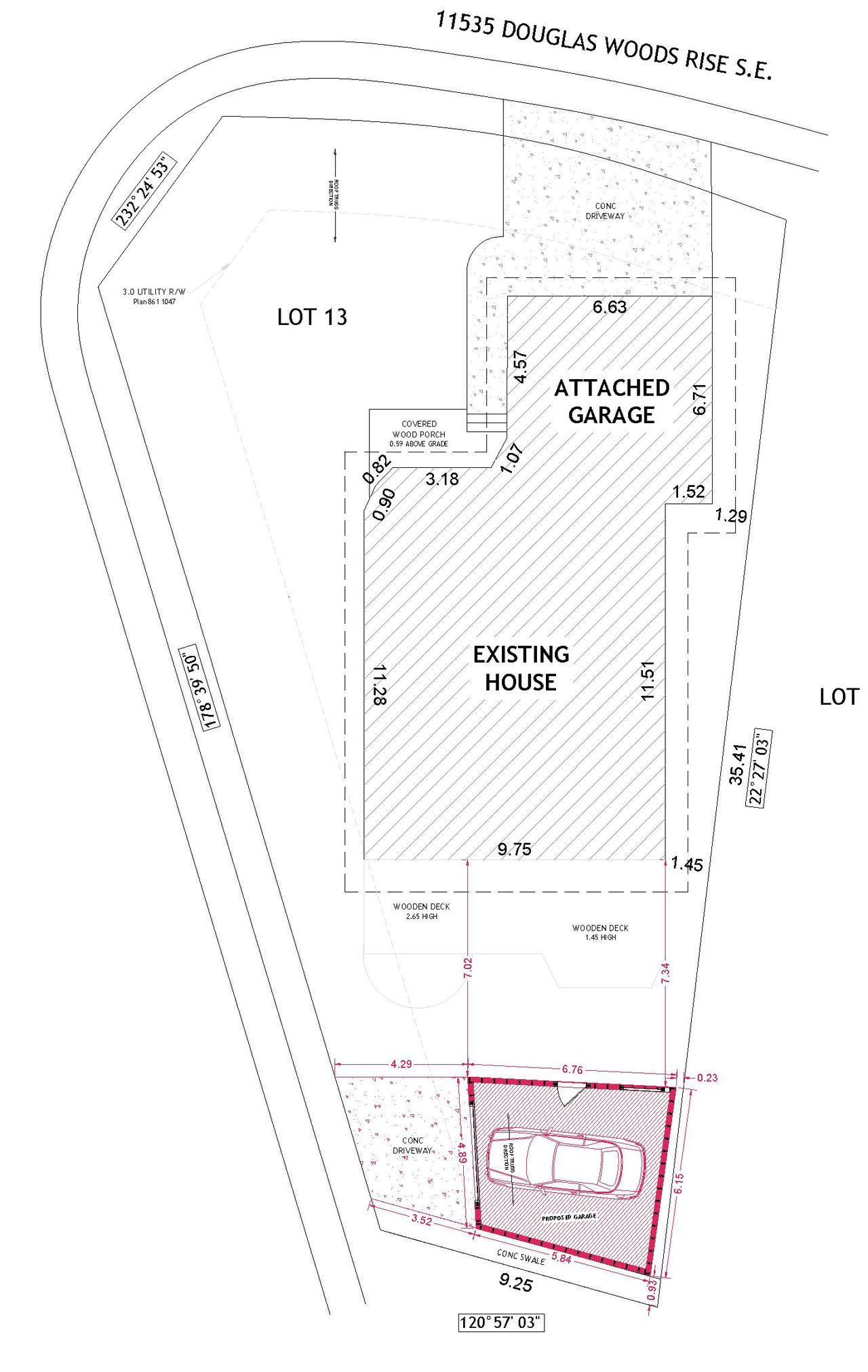 Construction site plan for project from page 1 of the file 'DP2026-05023 DMAP Plans Submitted (1MB) 2026-08-30'
