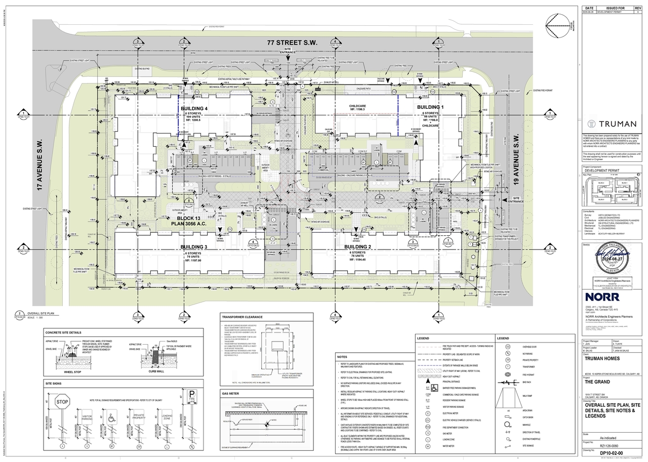 Construction site plan for project from page 2 of the file 'DP2026-05042 DMAP Plans (Submitted) 2026-09-16 (14MB)'