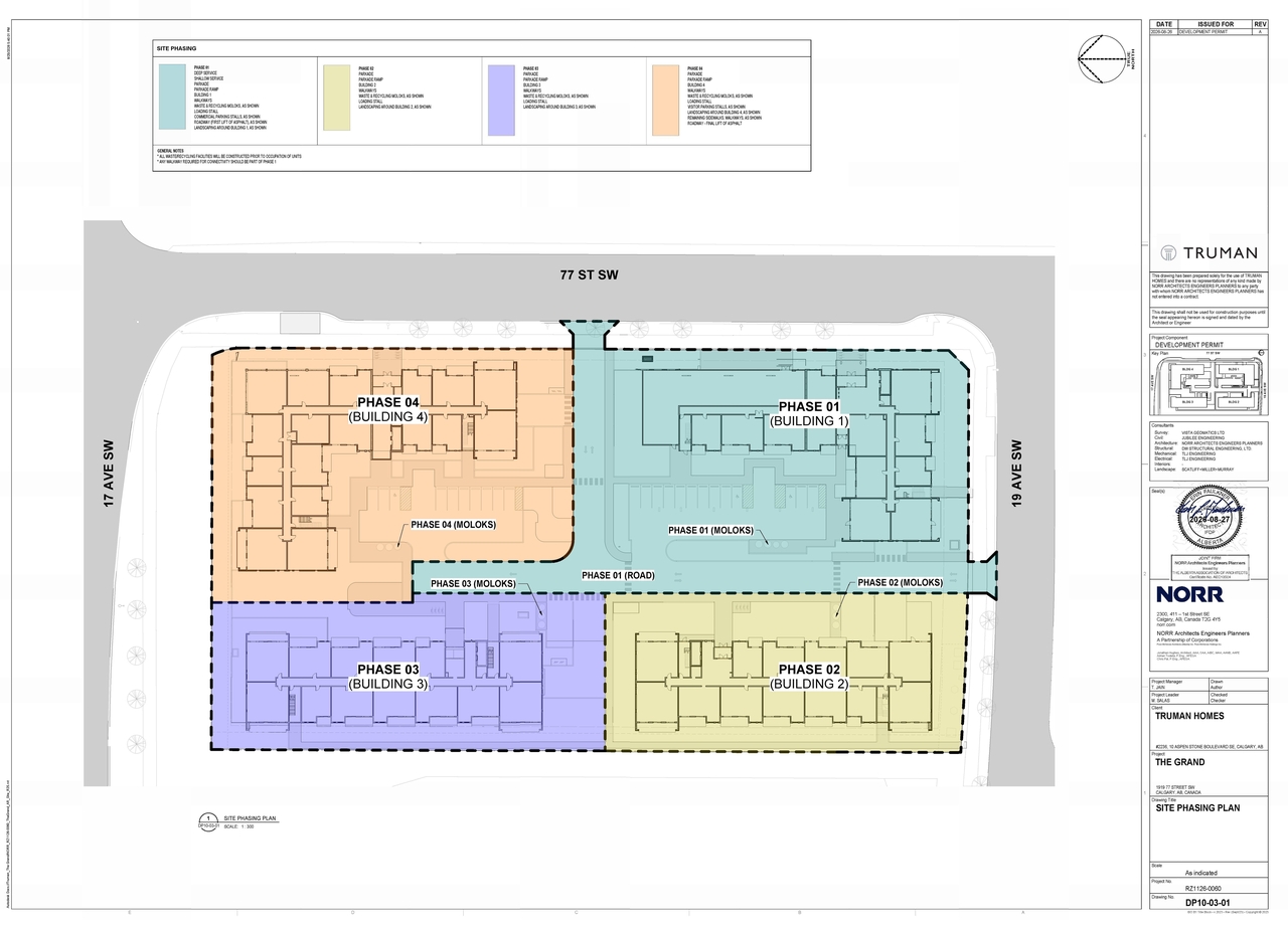 Construction site plan for project from page 3 of the file 'DP2026-05042 DMAP Plans (Submitted) 2026-09-16 (14MB)'