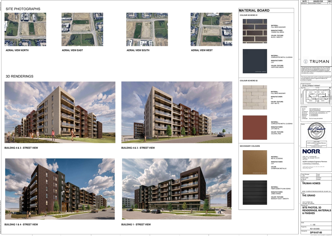 Rendering of building from page 4 of the file 'DP2026-05042 DMAP Plans (Submitted) 2026-09-16 (14MB)'