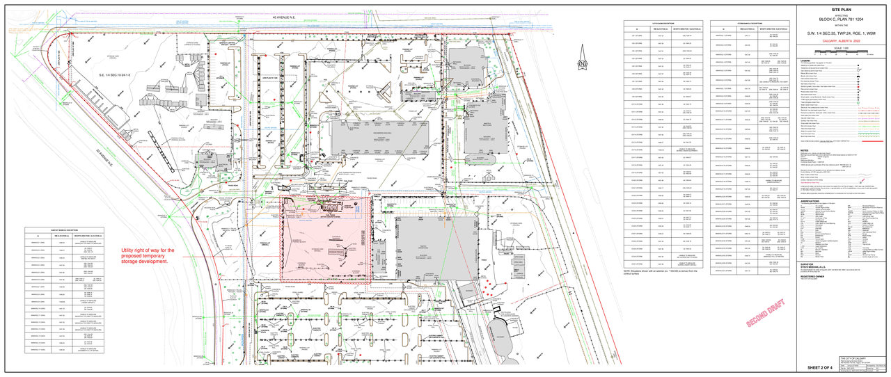 Construction site plan for project from page 1 of the file 'DP2026-05058 DMAP Plans (Submitted) 2026-09-01 (2MB)'