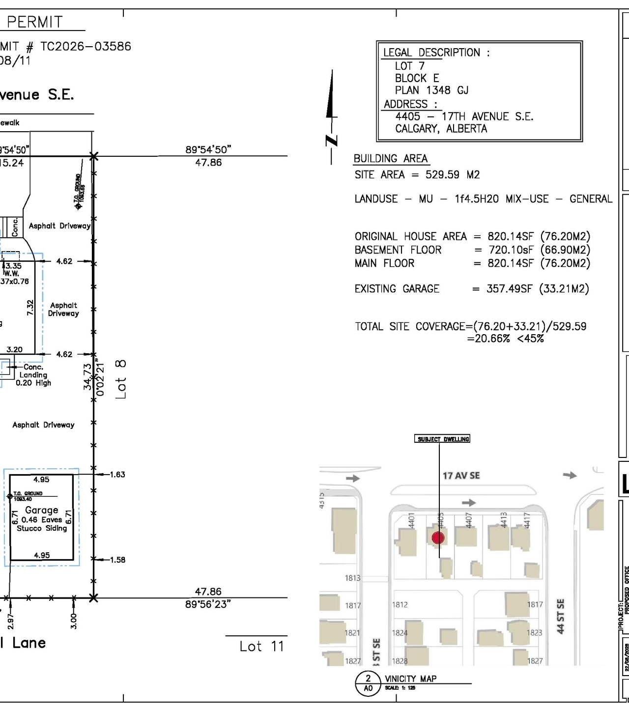 Construction site plan for project from page 1 of the file 'DP2026-05097 DMAP Plans (Submitted) 2026-09-02 (1MB)'