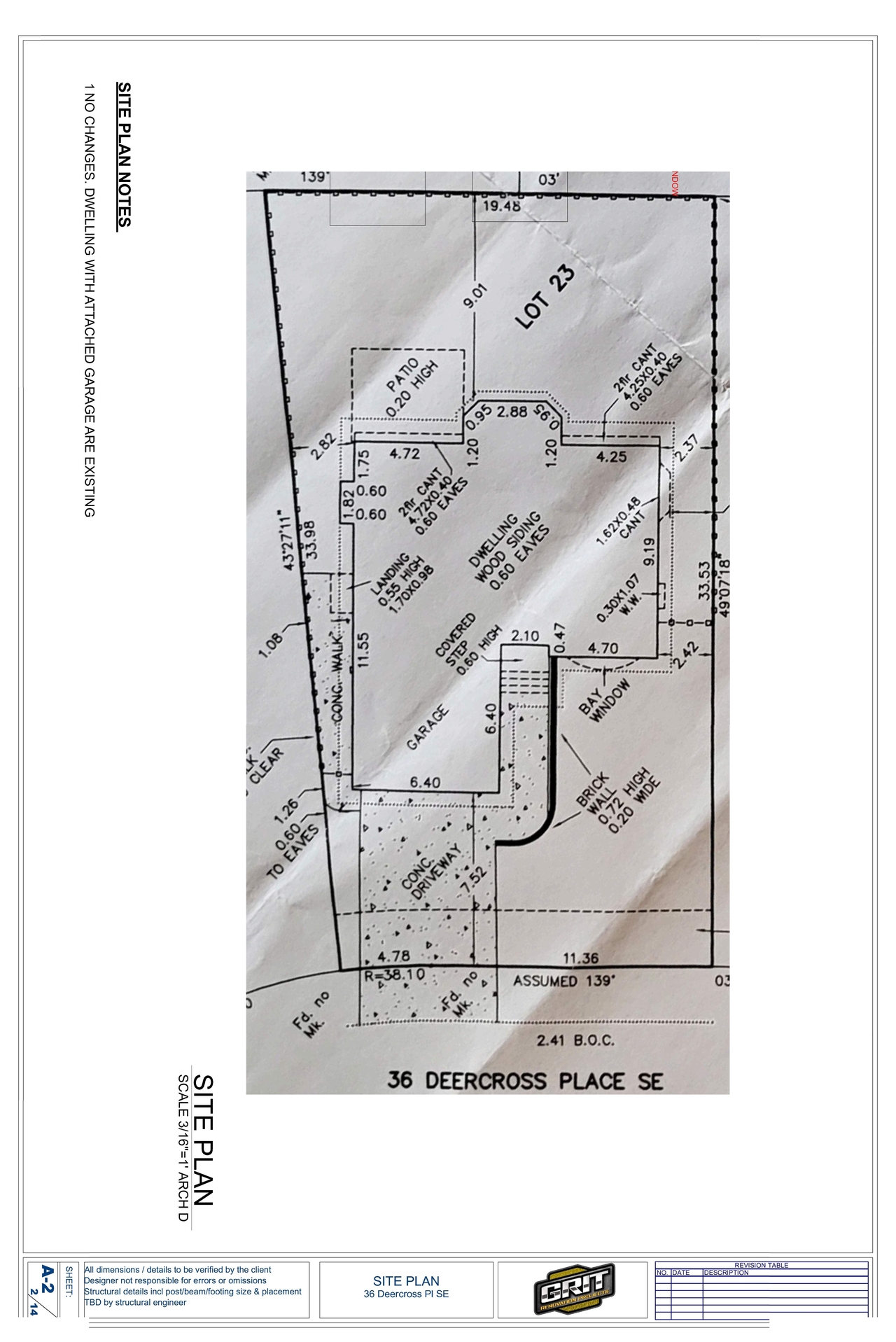 Construction site plan for project from page 2 of the file 'DP2026-05127 DMAP Plans Submitted (2MB) 2026-09-02'