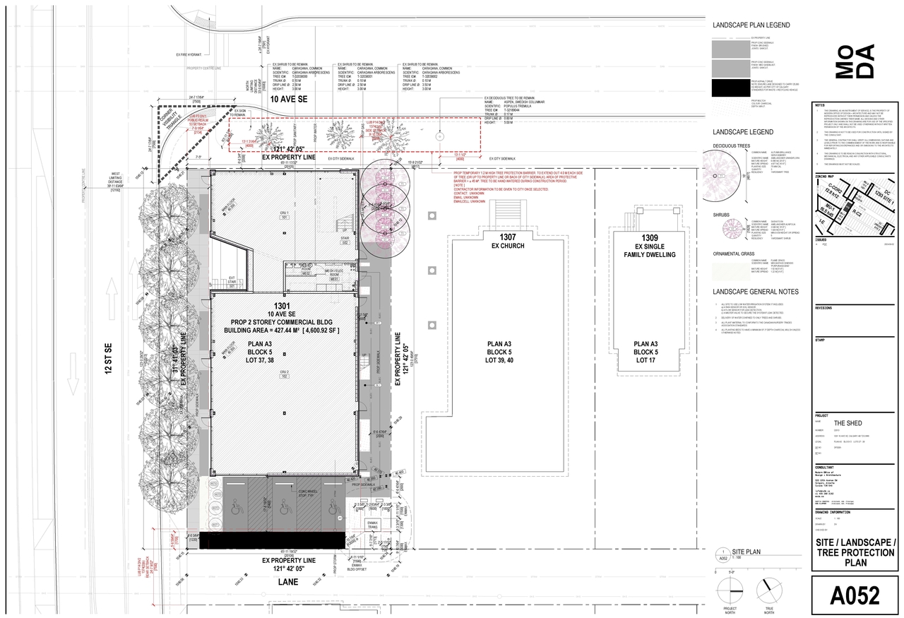 Construction site plan for project from page 2 of the file 'DP2026-05139 - DMAP Plans (Submitted) 2026-09-03 (2MB)'