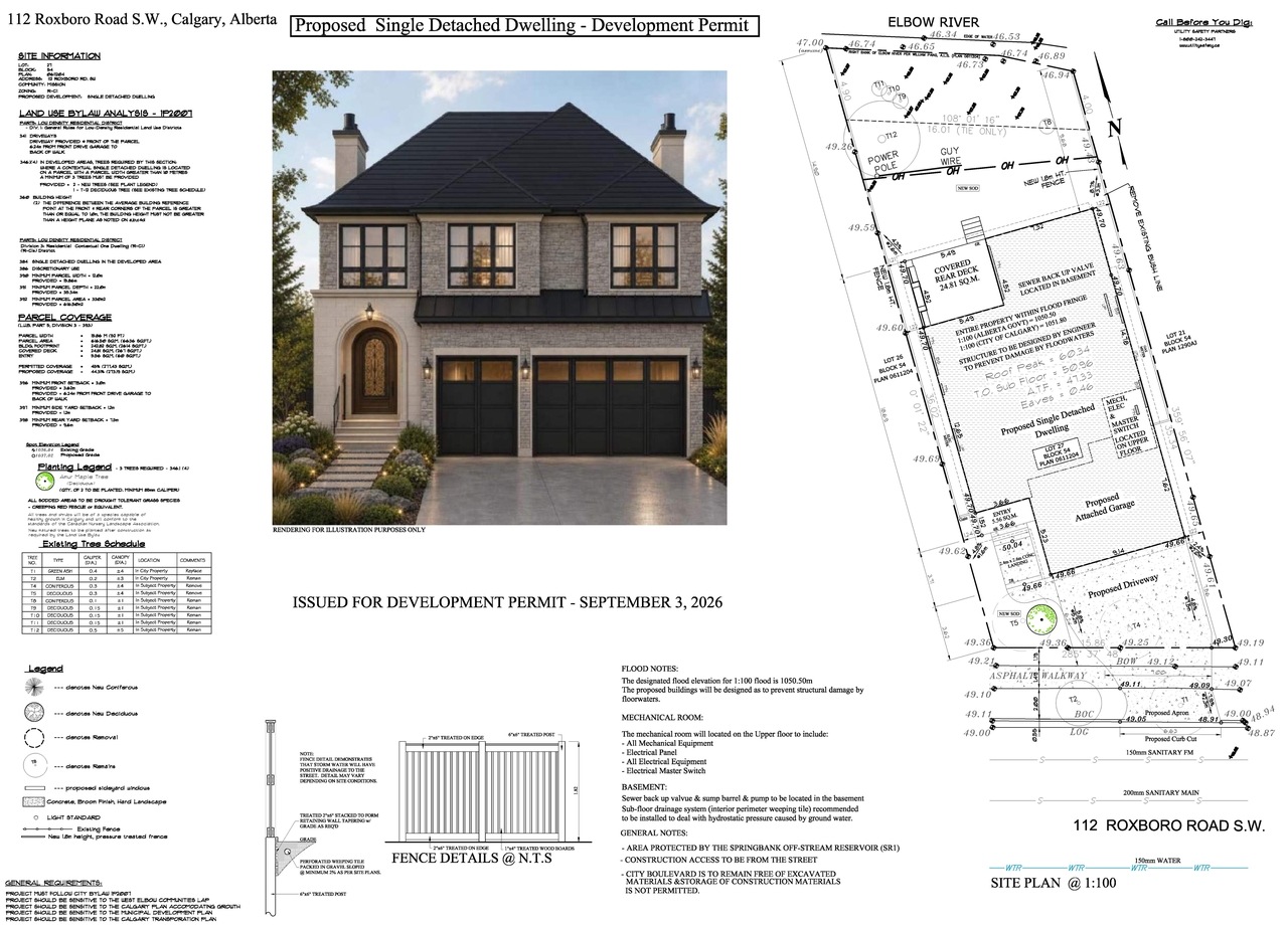 Construction site plan for project from page 1 of the file 'DP2026-05169 DMAP Plans Submitted (5MB) 2026-09-04'