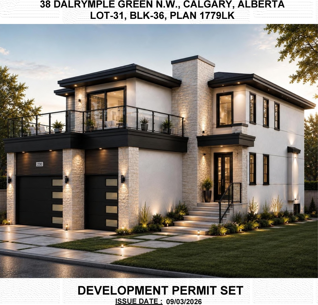 Rendering of building from page 1 of the file 'DP2026-05173 DMAP Plans (Submitted) 2026-09-08 (4MB)'