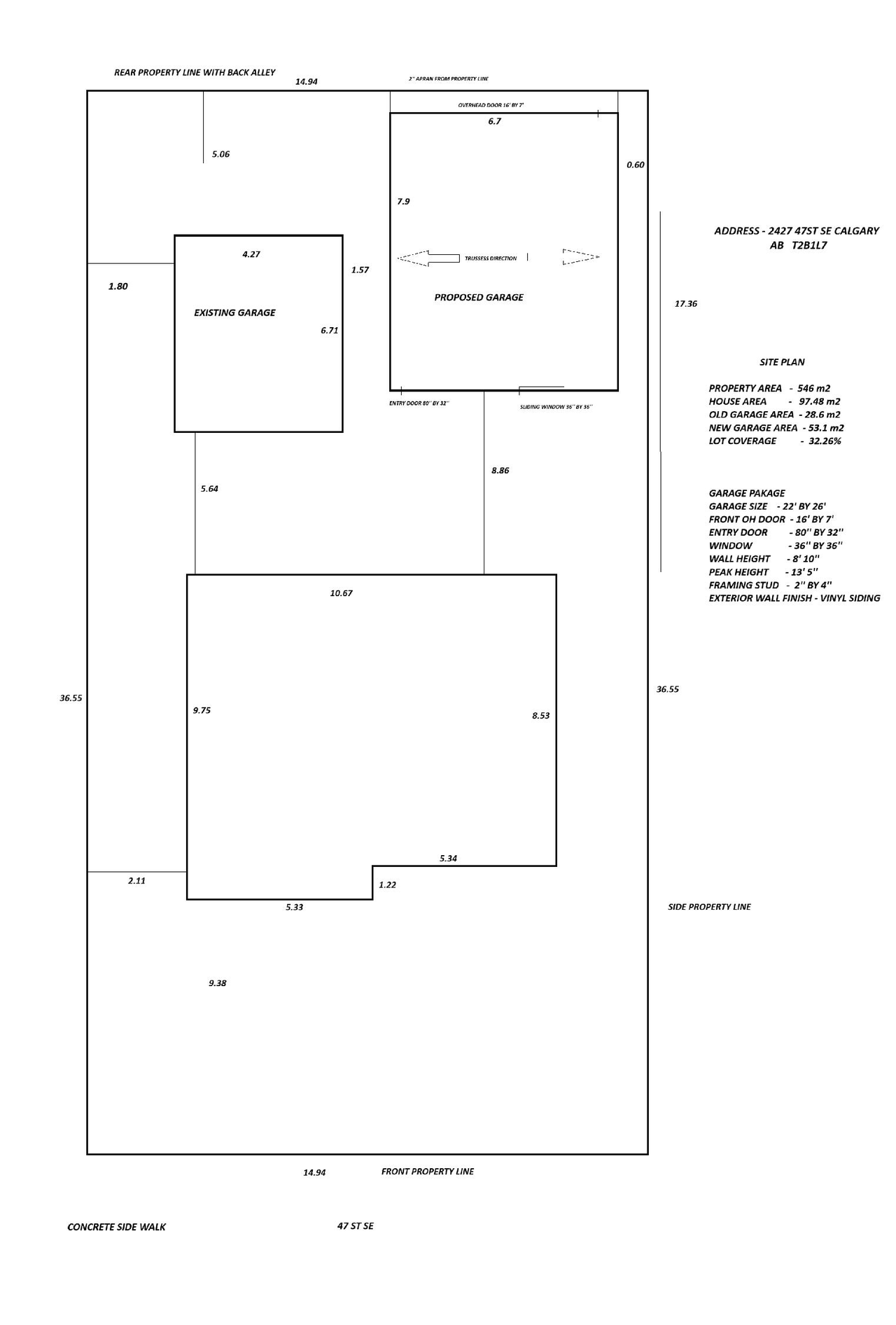 Construction site plan for project from page 1 of the file 'DP2026-05197 DMAP Plans Submitted (1MB) 2026-09-11'