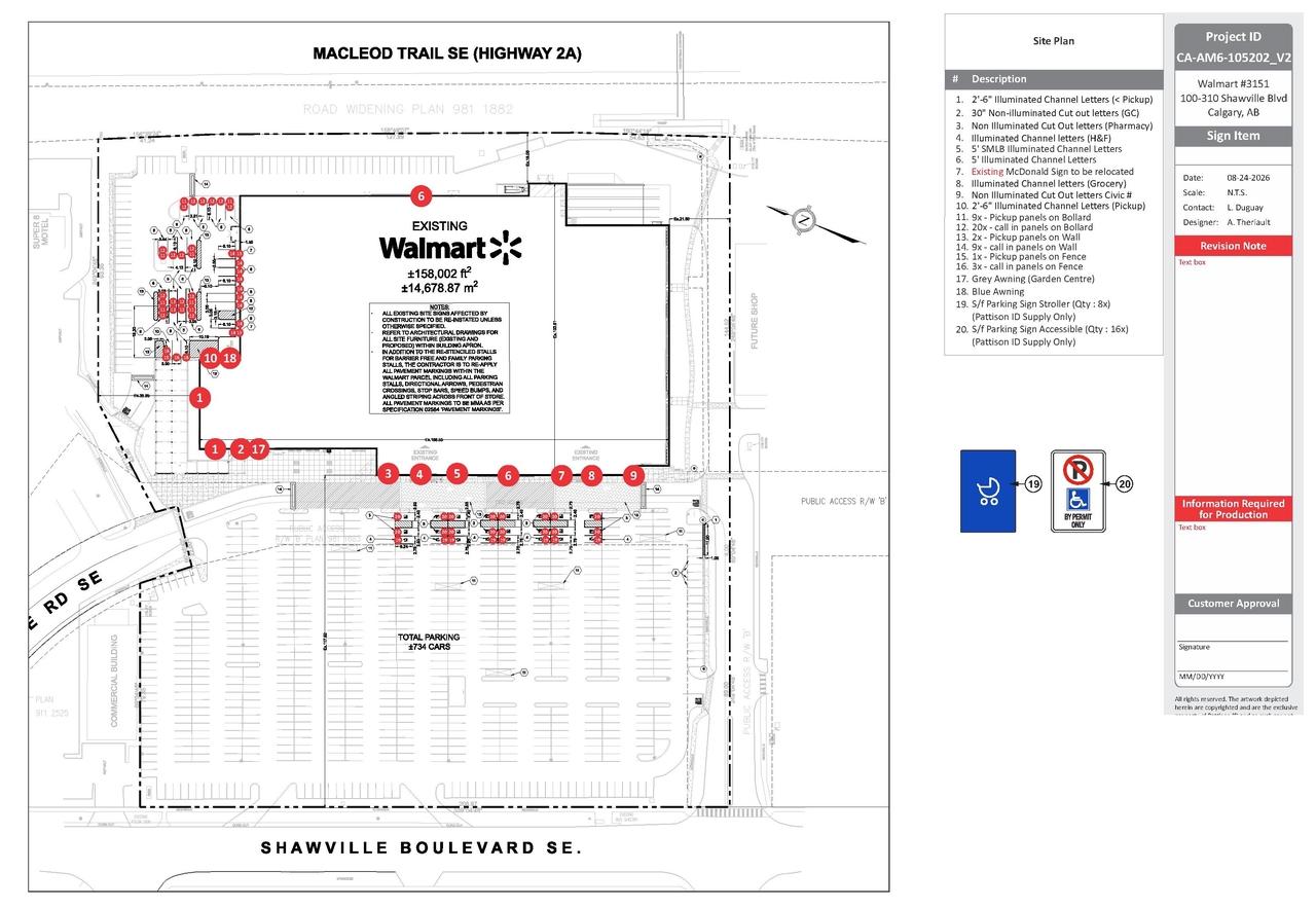 Construction site plan for project from page 3 of the file 'DP2026-05210 DMAP Plans (Submitted) 2026-09-21 (4MB)'