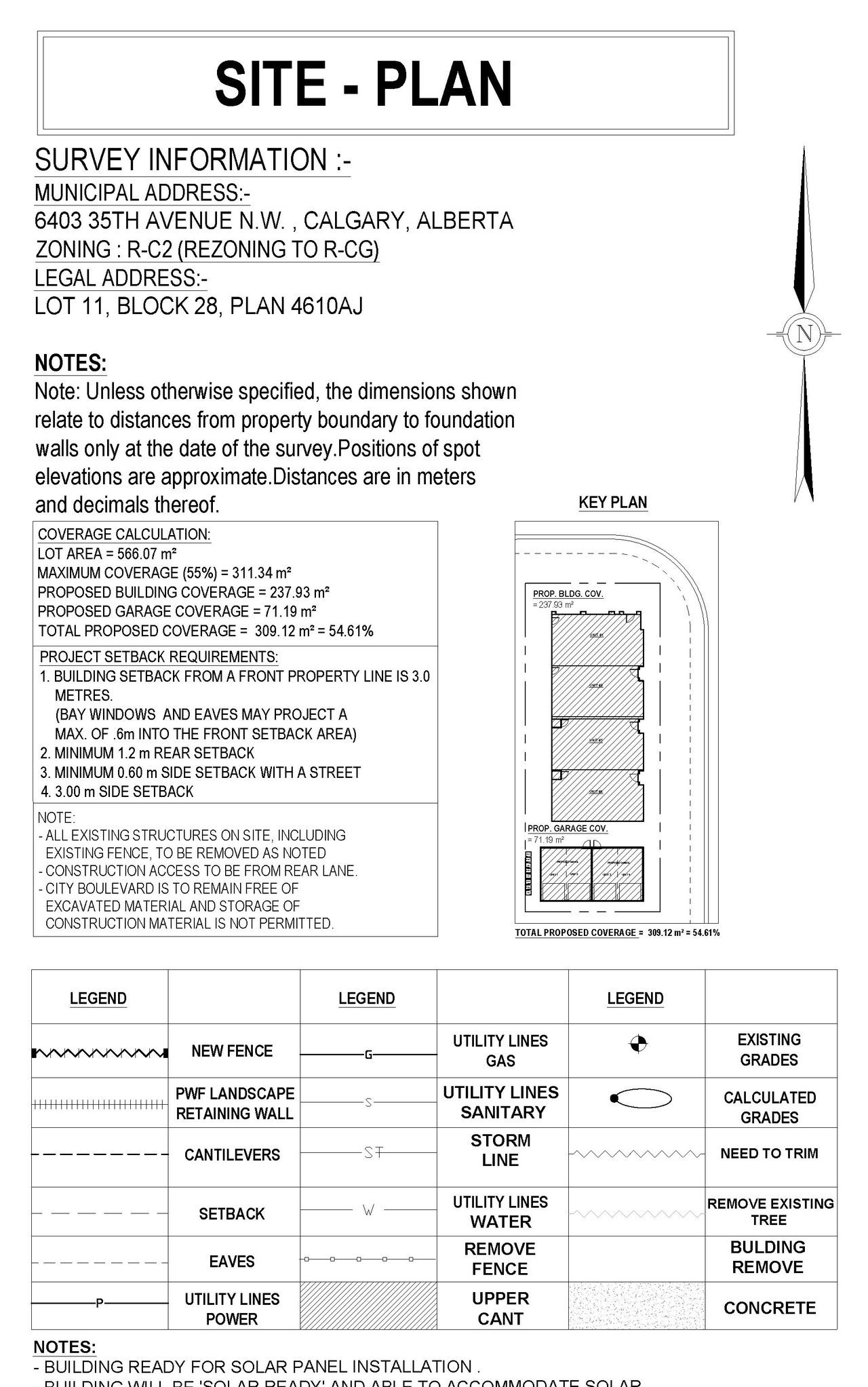 Construction site plan for project from page 3 of the file 'DP2026-05233 DMAP Plans (Submitted) 2026-09-10 (3MB)'