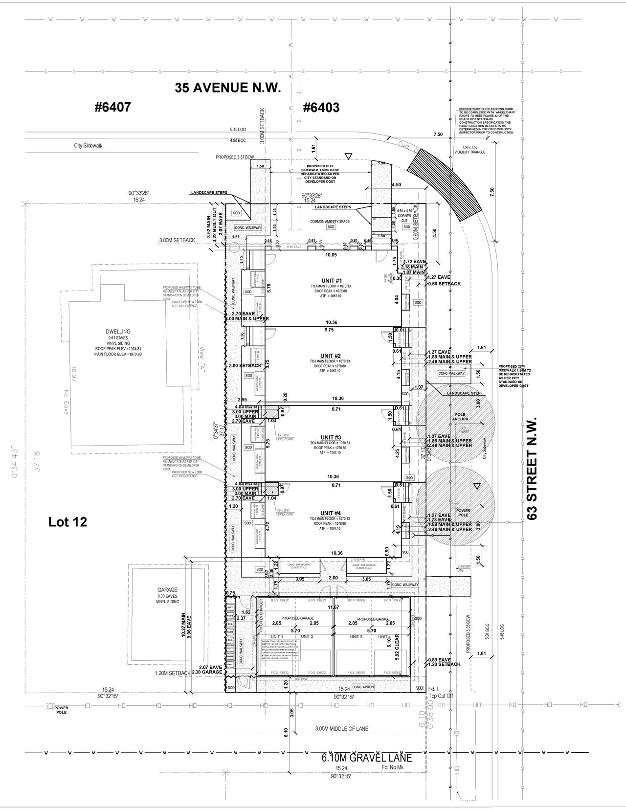 Construction site plan for project from page 3 of the file 'DP2026-05233 DMAP Plans (Submitted) 2026-09-10 (3MB)'