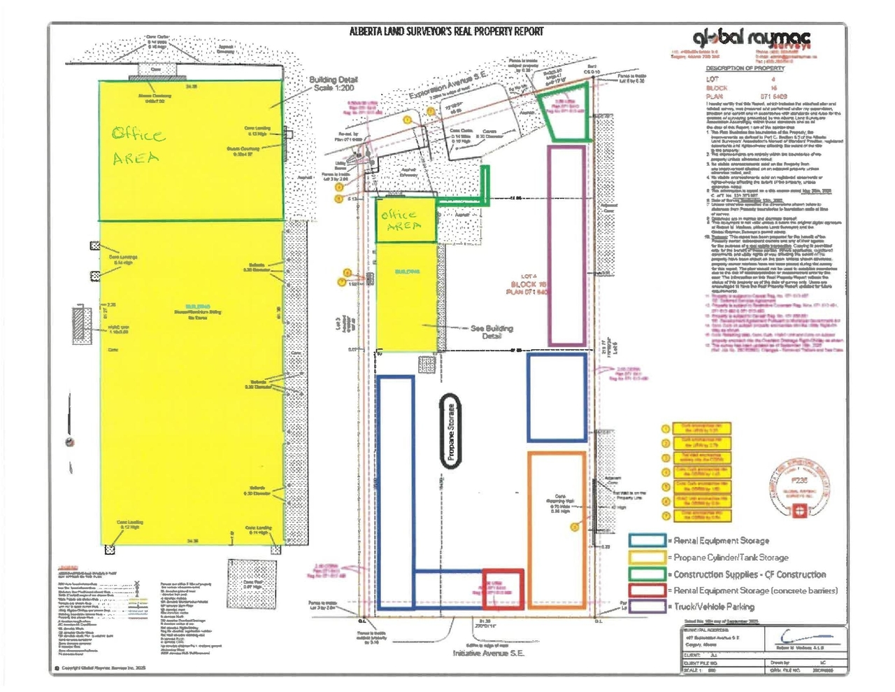 Construction site plan for project from page 1 of the file 'DP2026-05238 DMAP Plans (Submitted) 2026-09-10 (1MB)'