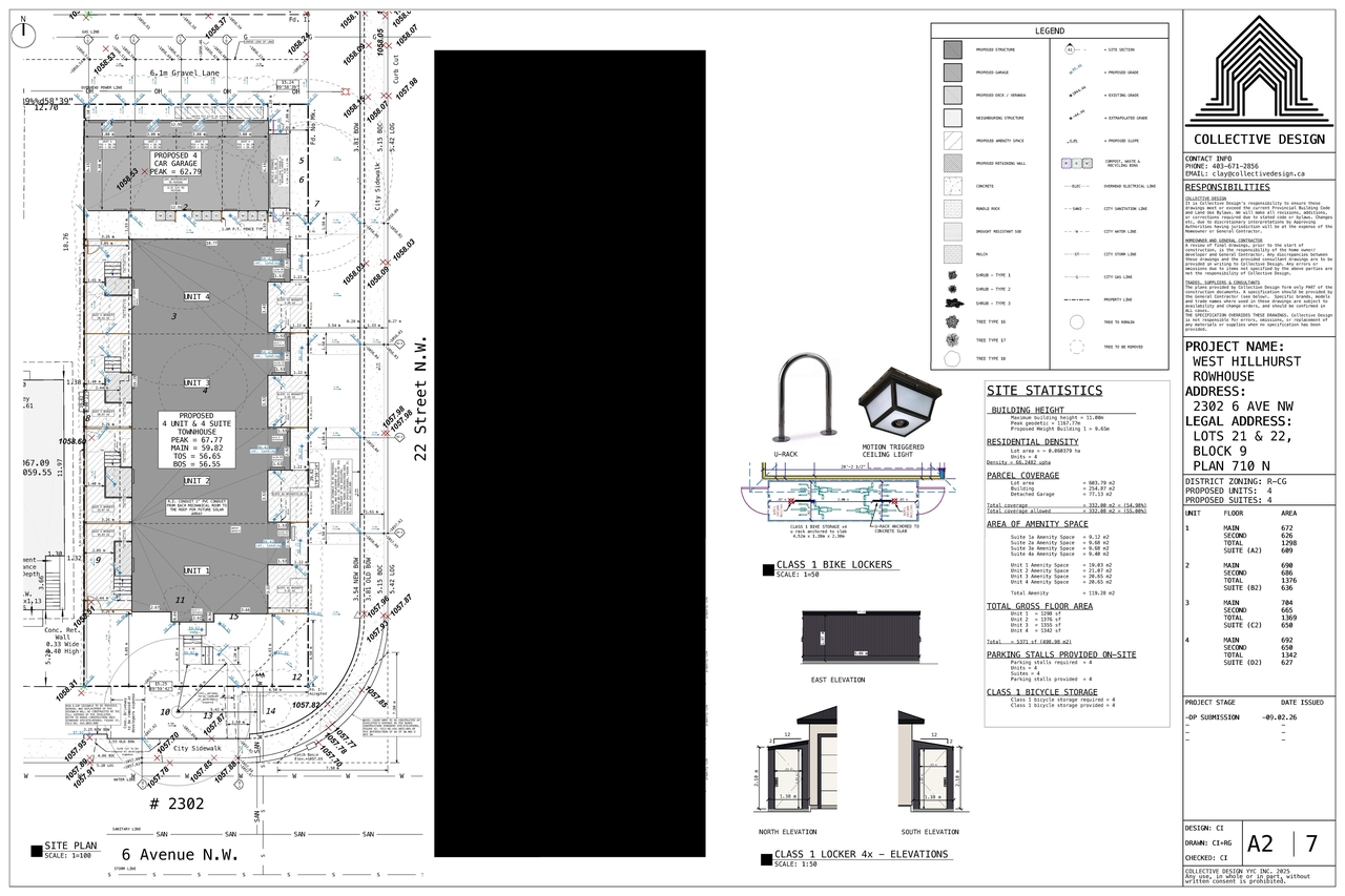 Construction site plan for project from page 2 of the file 'DP2026-05248 DMAP Plans (Submitted) 2026-09-11 (3MB)'