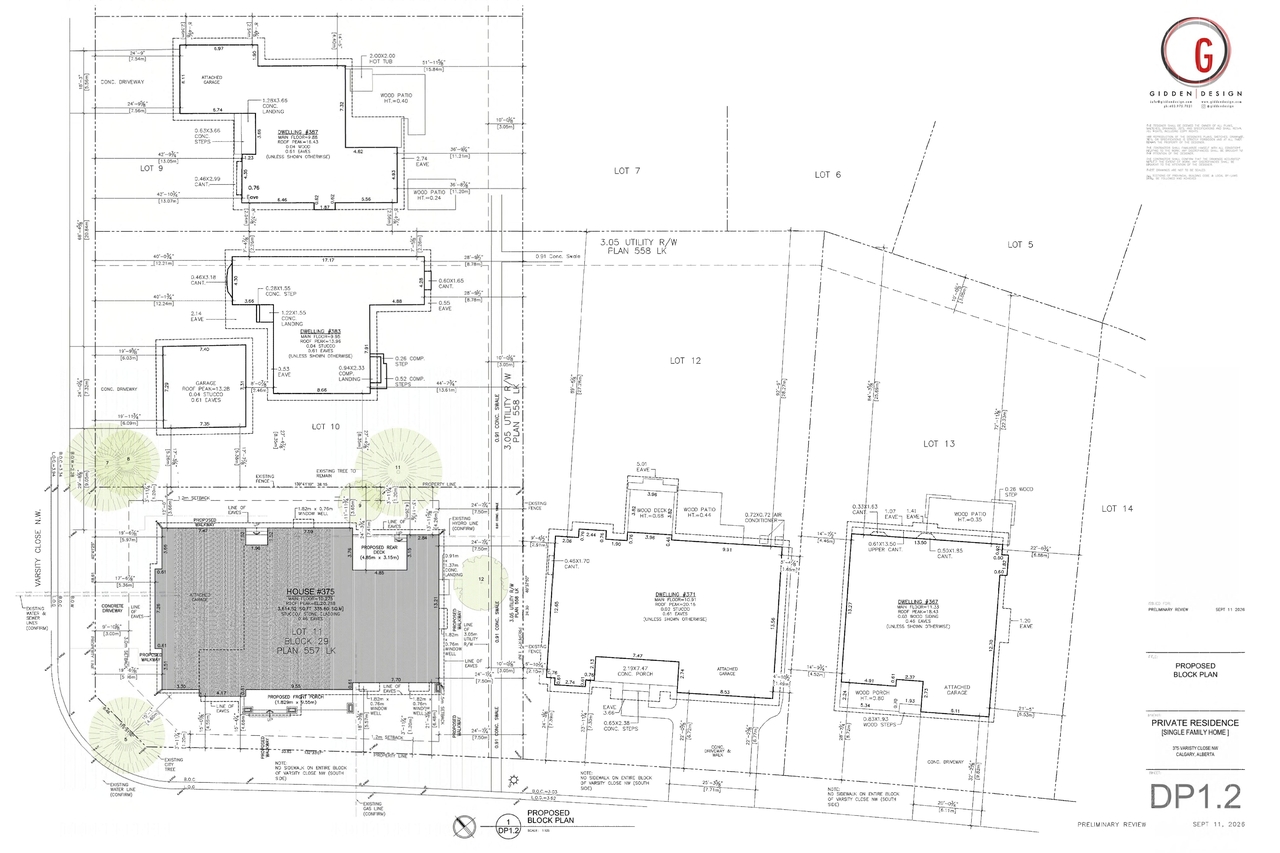 Construction site plan for project from page 2 of the file 'DP2026-05251 DMAP Plans (Submitted) 2026-09-14 (2MB)'