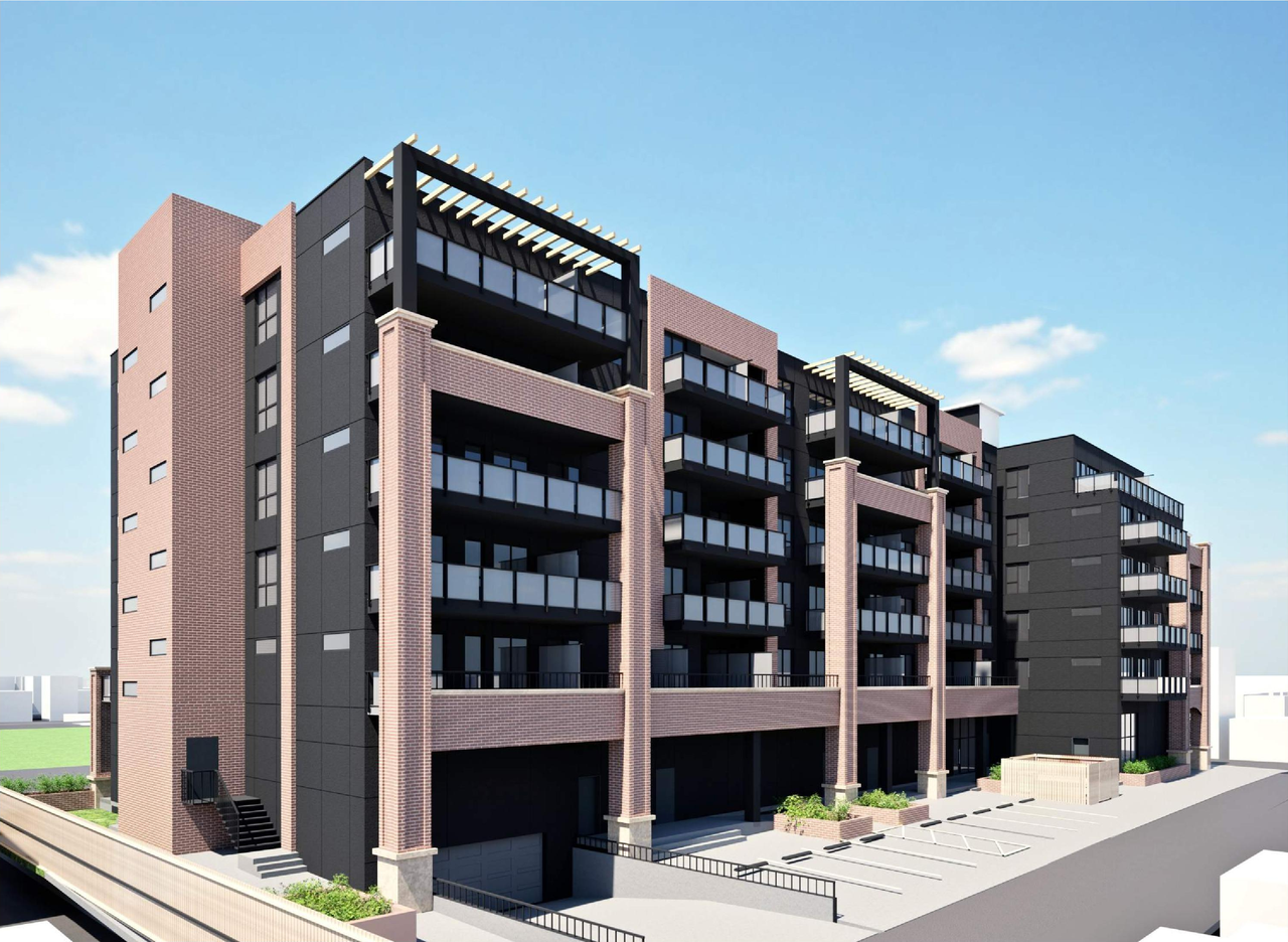 Rendering of building from page 7 of the file 'DP2026-05263 DMAP Plans Sumbitted (7MB) 2026-09-11'