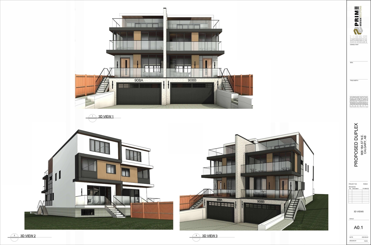 Rendering of building from page 2 of the file 'DP2026-05331 DMAP Plans (Submitted) 2026-09-18 (8MB)'