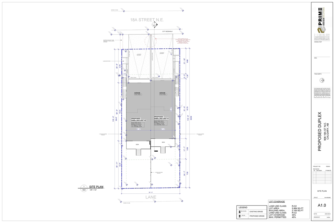 Construction site plan for project from page 3 of the file 'DP2026-05331 DMAP Plans (Submitted) 2026-09-18 (8MB)'