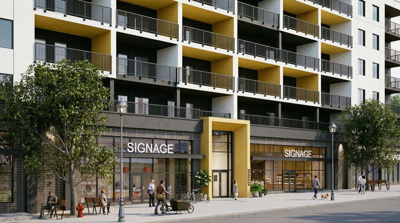 Rendering of building from page 5 of the file 'DP2026-05414 DMAP Plans (Submitted) 2026-09-18 (7MB)'