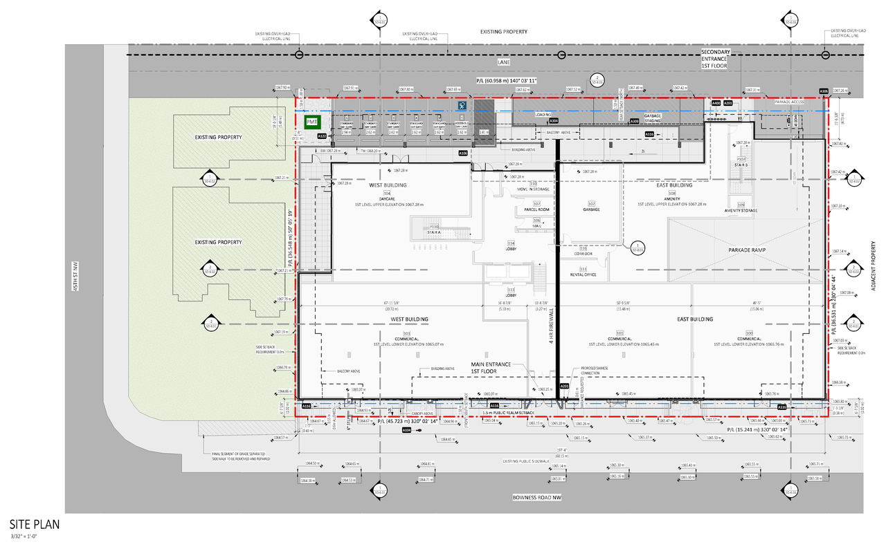 Construction site plan for project from page 7 of the file 'DP2026-05414 DMAP Plans (Submitted) 2026-09-18 (7MB)'