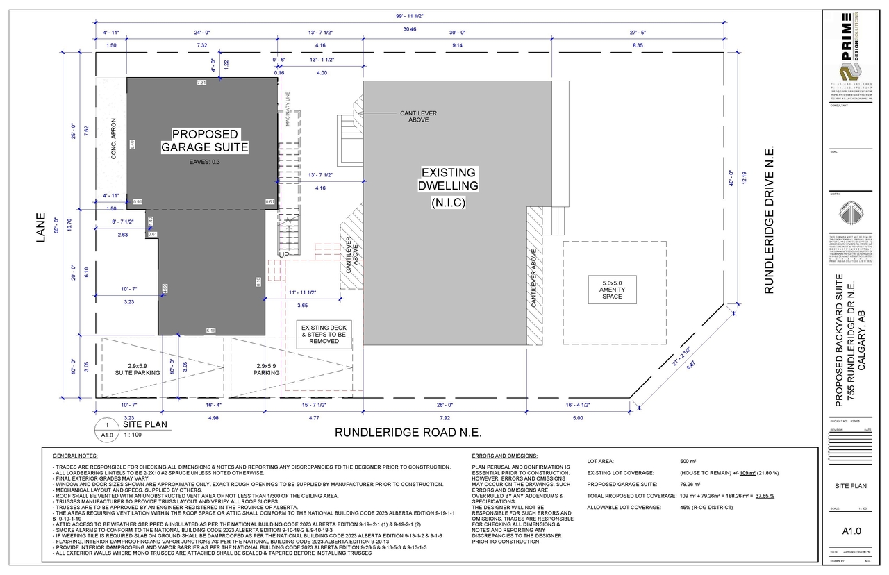 Construction site plan for project from page 4 of the file 'DP2026-05455 DMAP Plans Submitted (2MB) 2026-09-23 (1)'