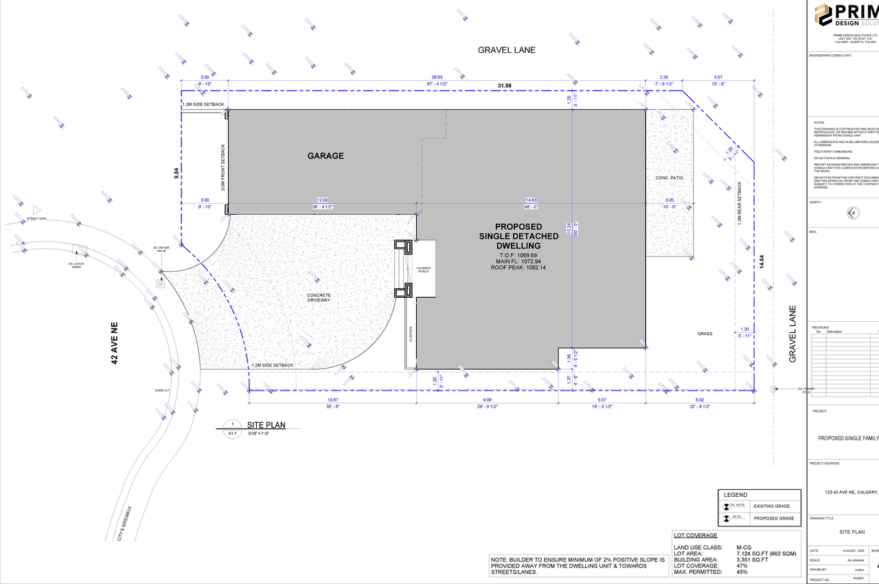 Construction site plan for project from page 5 of the file 'DP2026-05491 DMAP Plans (Submitted) 2026-09-25 (8MB)'