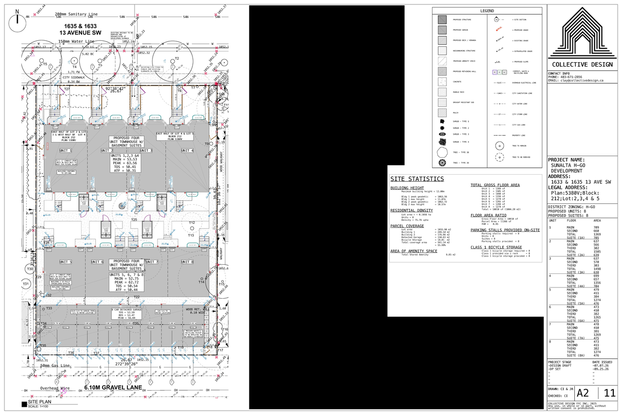 Construction site plan for project from page 2 of the file 'DMAP Plans Submitted DP2026-05534 - Circulation Package (9MB) 2026-09-28'