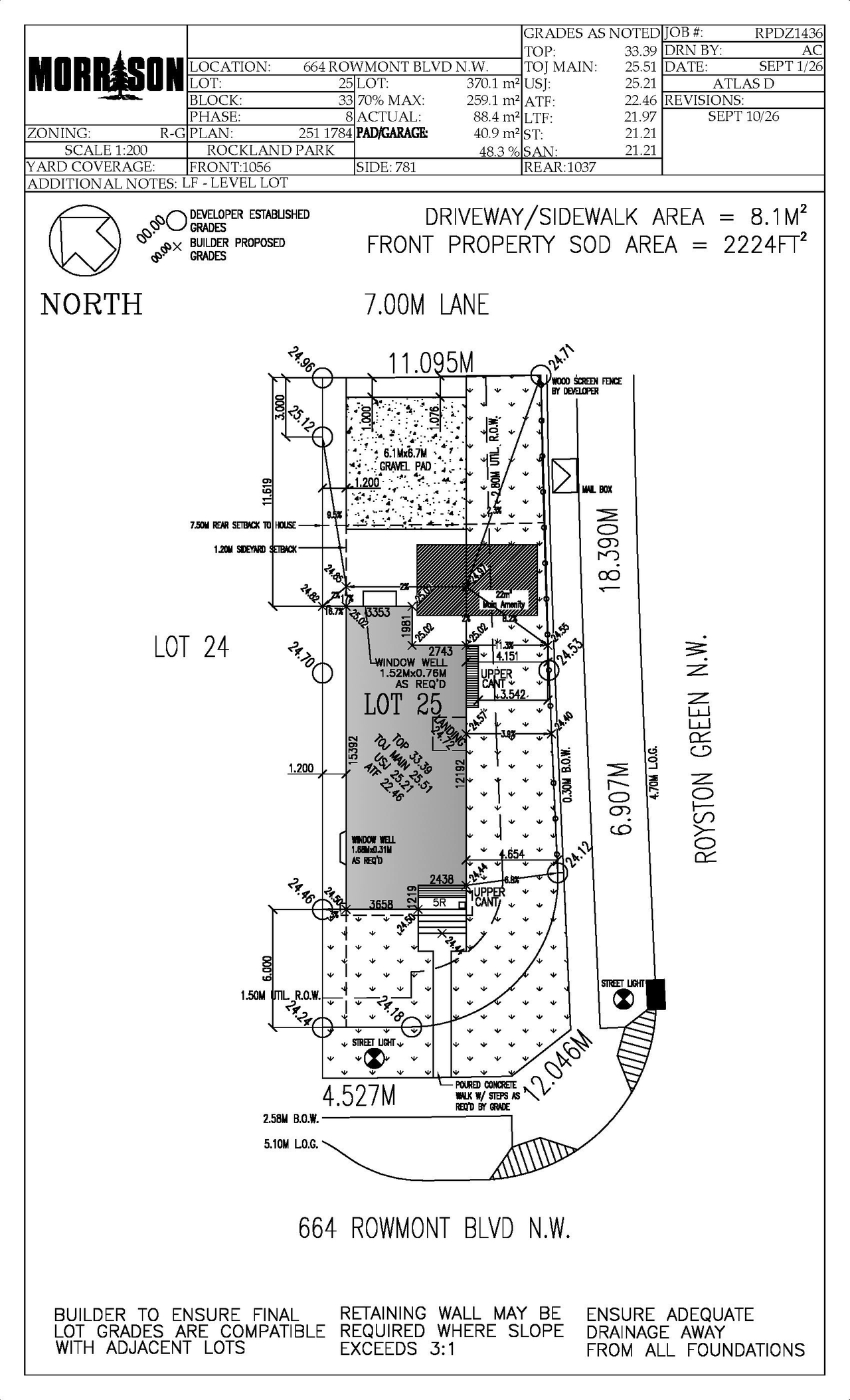 Construction site plan for project from page 1 of the file 'DP2026-05584 DMAP Plans (Submitted) 2026-10-07 (1MB)'