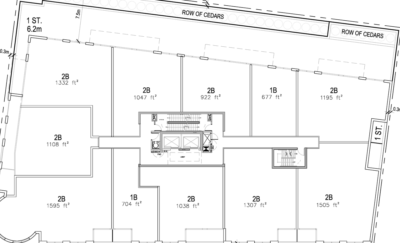 Construction site plan for project from page 8 of the file 'D01-01-13-0019 Site Plan, Floor Plans, Elevations - Revised April 2014'