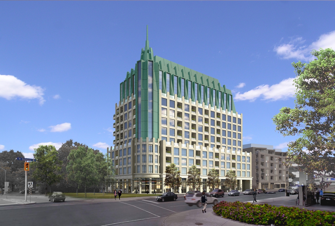 Rendering of building from page 1 of the file 'Latest Proposal Street View Rendering'