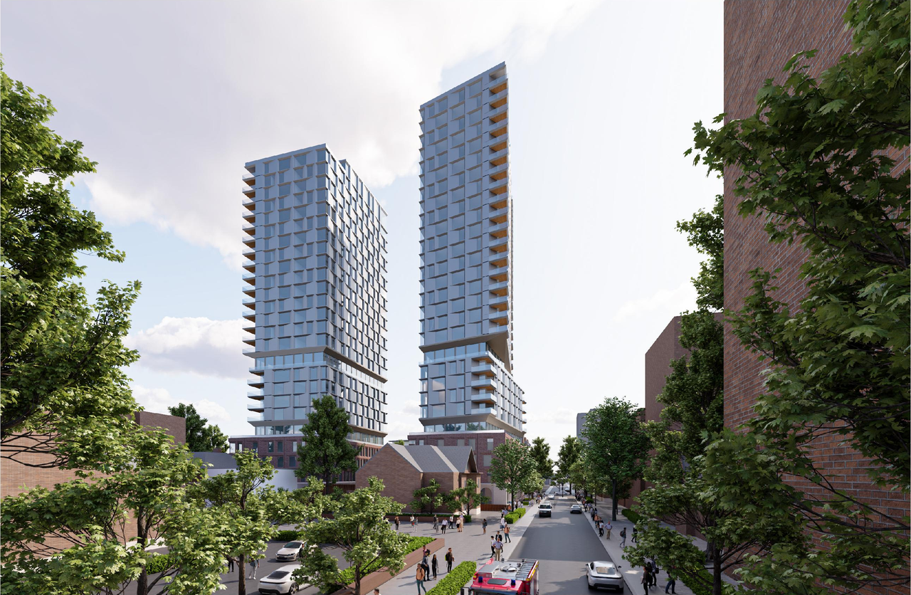 Rendering of building from page 11 of the file '2025-09-03 - SDRP Design Brief - Package 3 - D01-01-20-0019'