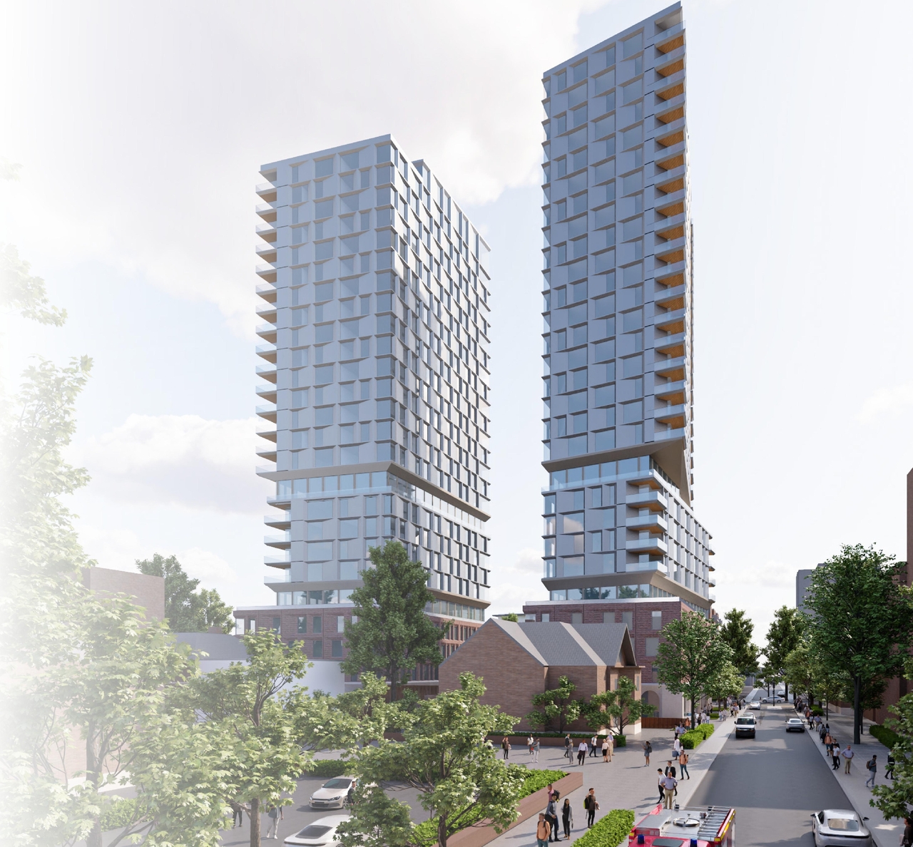 Rendering of building from page 49 of the file '2025-09-03 - SDRP Design Brief - Package 3 - D01-01-20-0019'