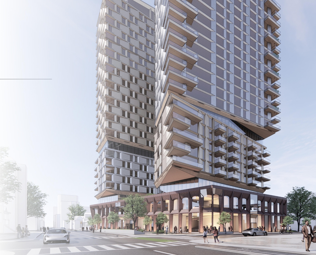 Rendering of building from page 18 of the file '2024-05-07 - Special Design Review Panel Presentation - D01-01-20-0019'