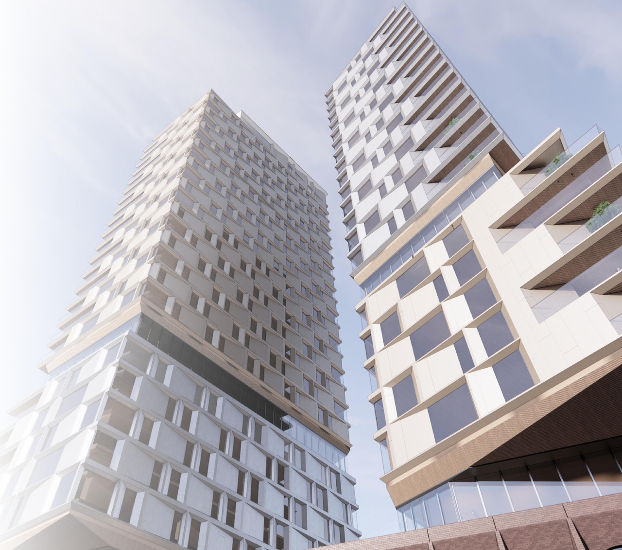 Rendering of building from page 2 of the file '2024-05-07 - Special Design Review Panel Presentation - D01-01-20-0019'