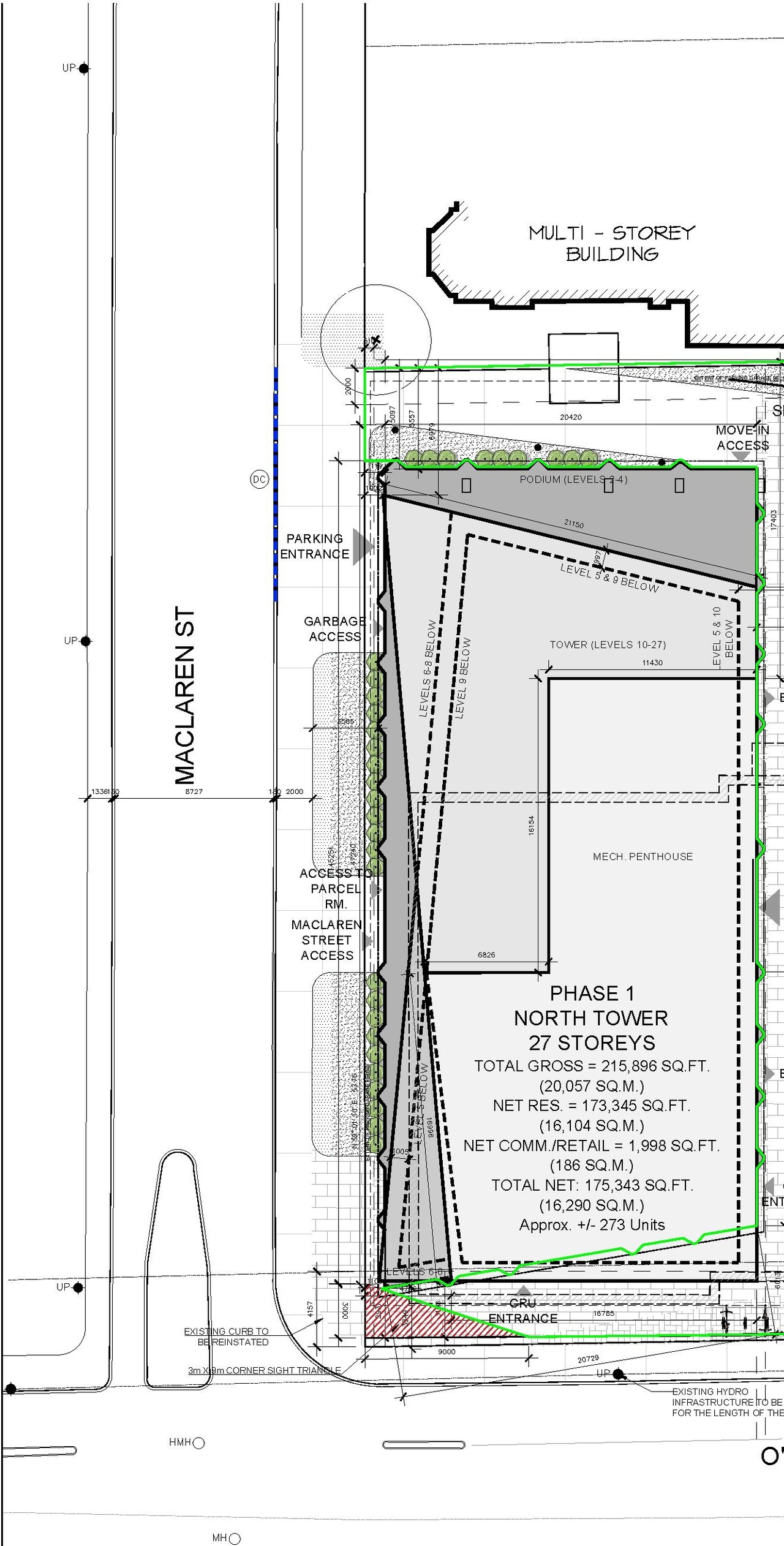 Construction site plan for project from page 10 of the file '2025-12-04 - Design Brief - D01-01-20-0019'