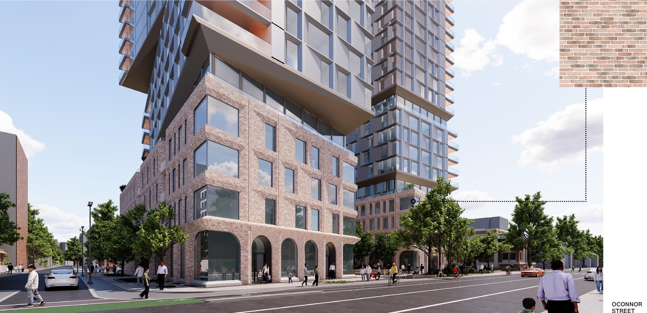 Rendering of building from page 17 of the file '2025-12-04 - Design Brief - D01-01-20-0019'