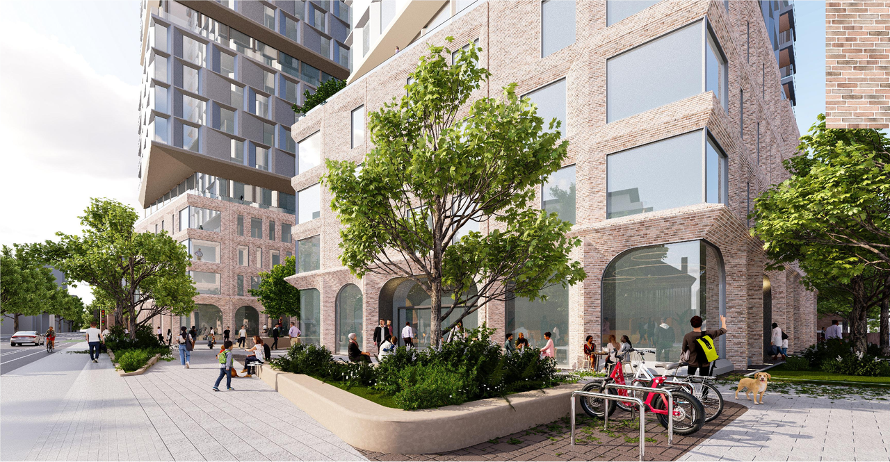 Rendering of building from page 21 of the file '2025-12-04 - Design Brief - D01-01-20-0019'