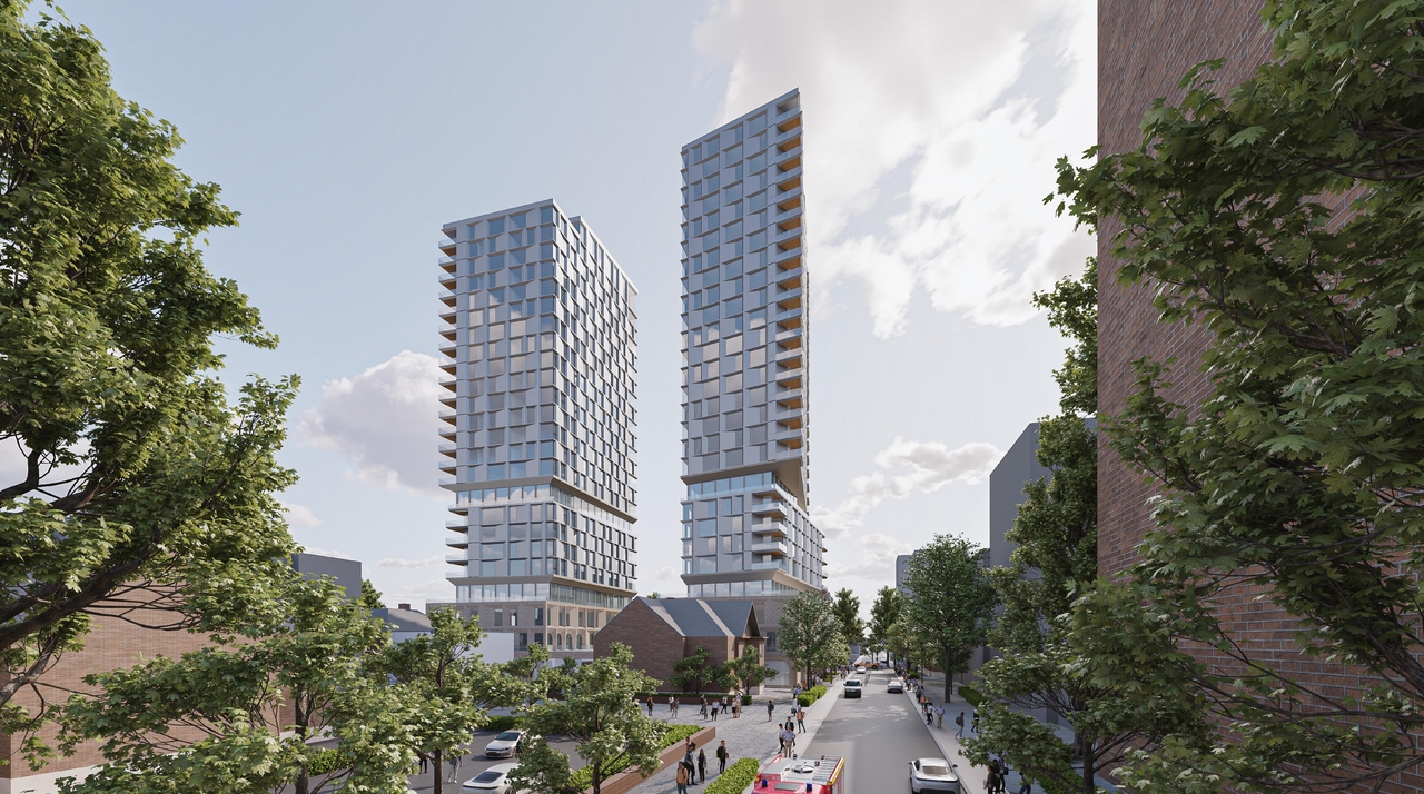 Rendering of building from page 44 of the file '2025-02-24 - Design Brief - D01-01-20-0019 & D02-02-20-0101'