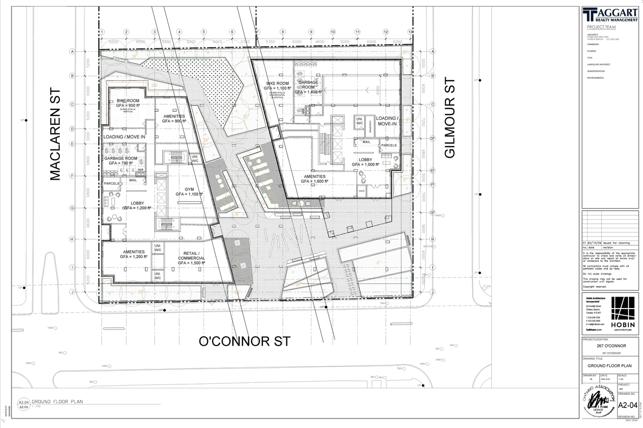 Floor plan for project from page 2 of the file '2020-10-23 - Site Plan and Floor Plans - D01-01-20-0019'
