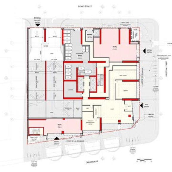 Construction site plan for project from page 28 of the file '2021-07-23 - Planning Rationale and Design Brief - D01-01-21-0007'