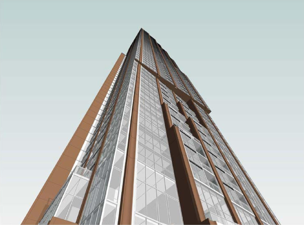 Rendering of building from page 37 of the file '2021-07-23 - Planning Rationale and Design Brief - D01-01-21-0007'