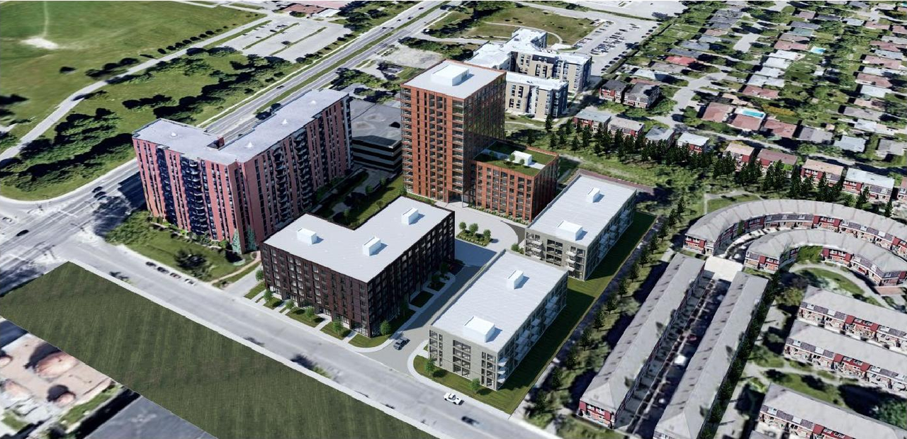 Rendering of building from page 38 of the file '2021-06-22 - Planning Rationale and Design Brief - D01-01-21-0008'