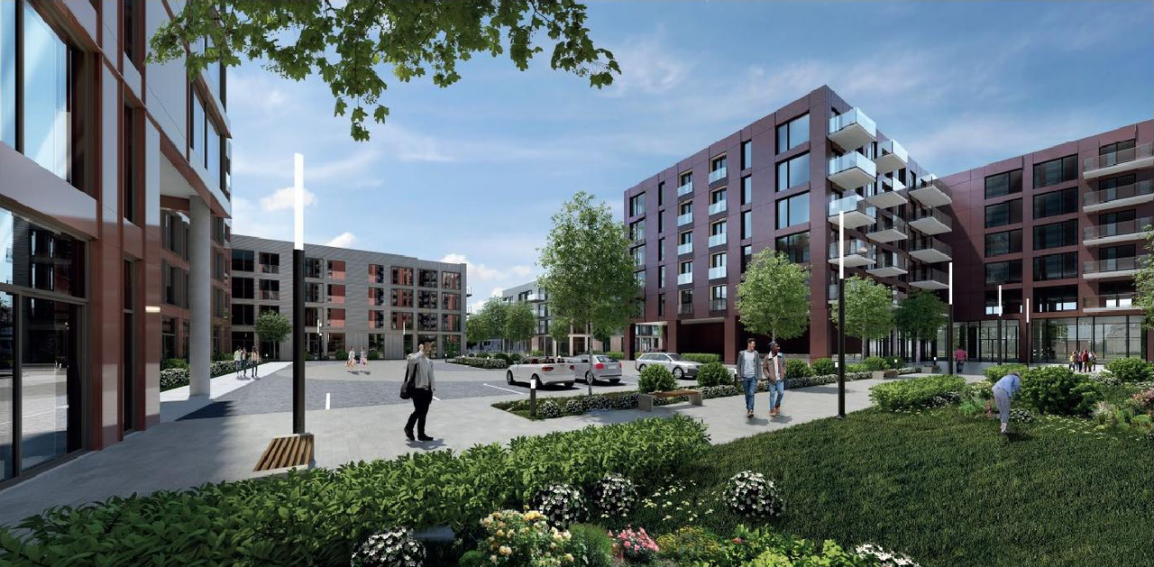Rendering of building from page 40 of the file '2021-06-22 - Planning Rationale and Design Brief - D01-01-21-0008'