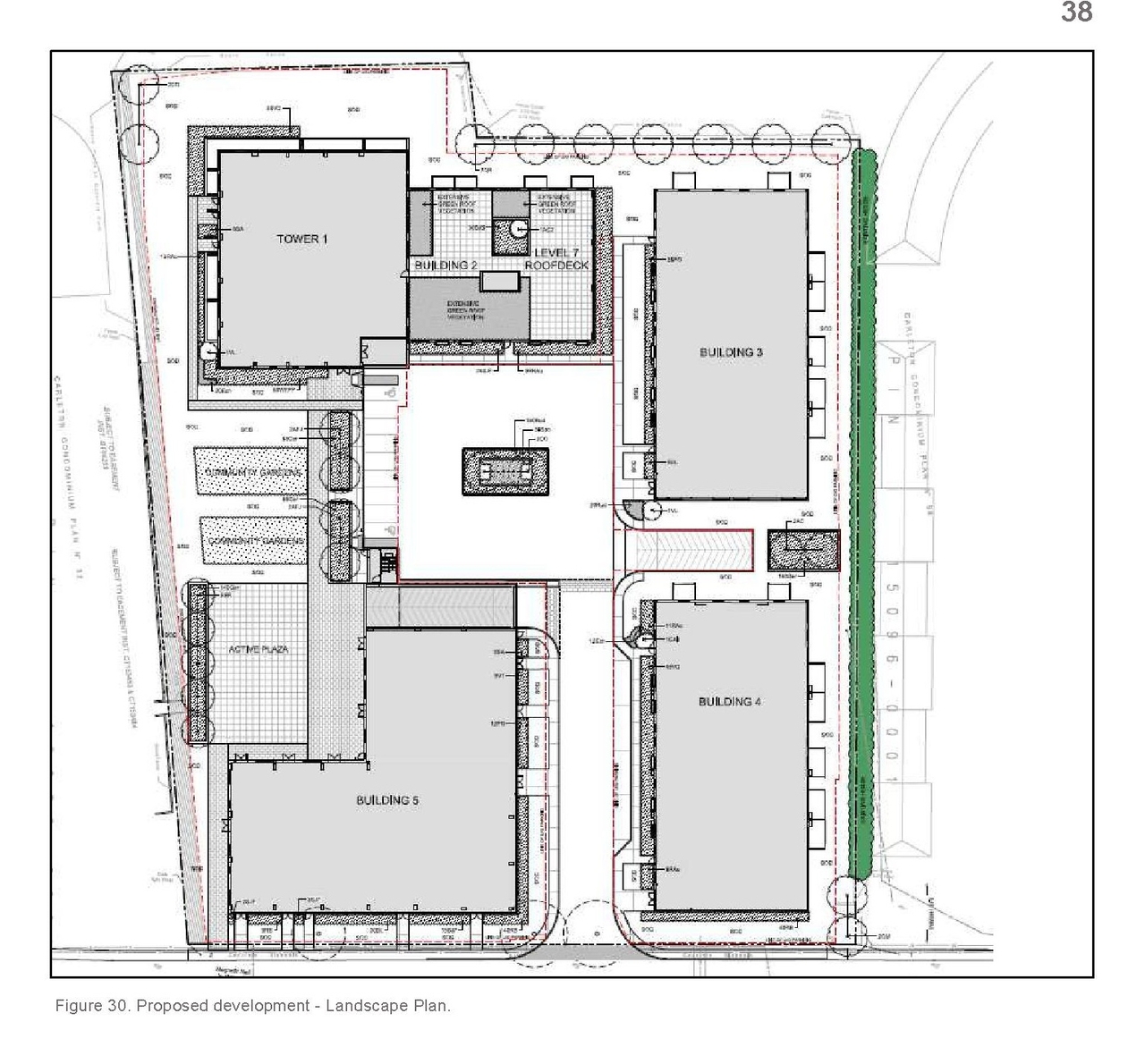 Construction site plan for project from page 41 of the file '2021-06-22 - Planning Rationale and Design Brief - D01-01-21-0008'
