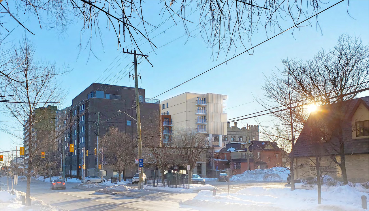 Rendering of building from page 11 of the file '2021-08-19 - Architectural Package and Design Brief - D01-01-21-0014'