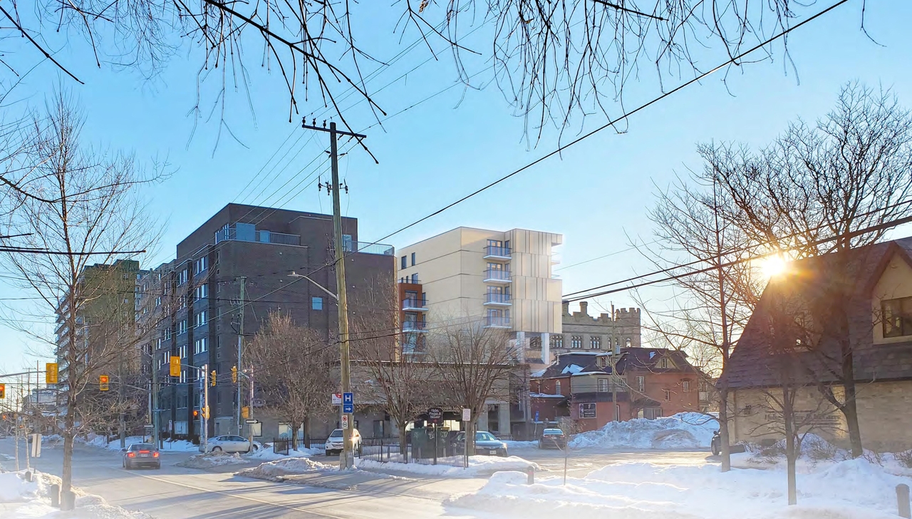 Rendering of building from page 11 of the file '2021-08-19 - Architectural Package and Design Brief - D01-01-21-0014'