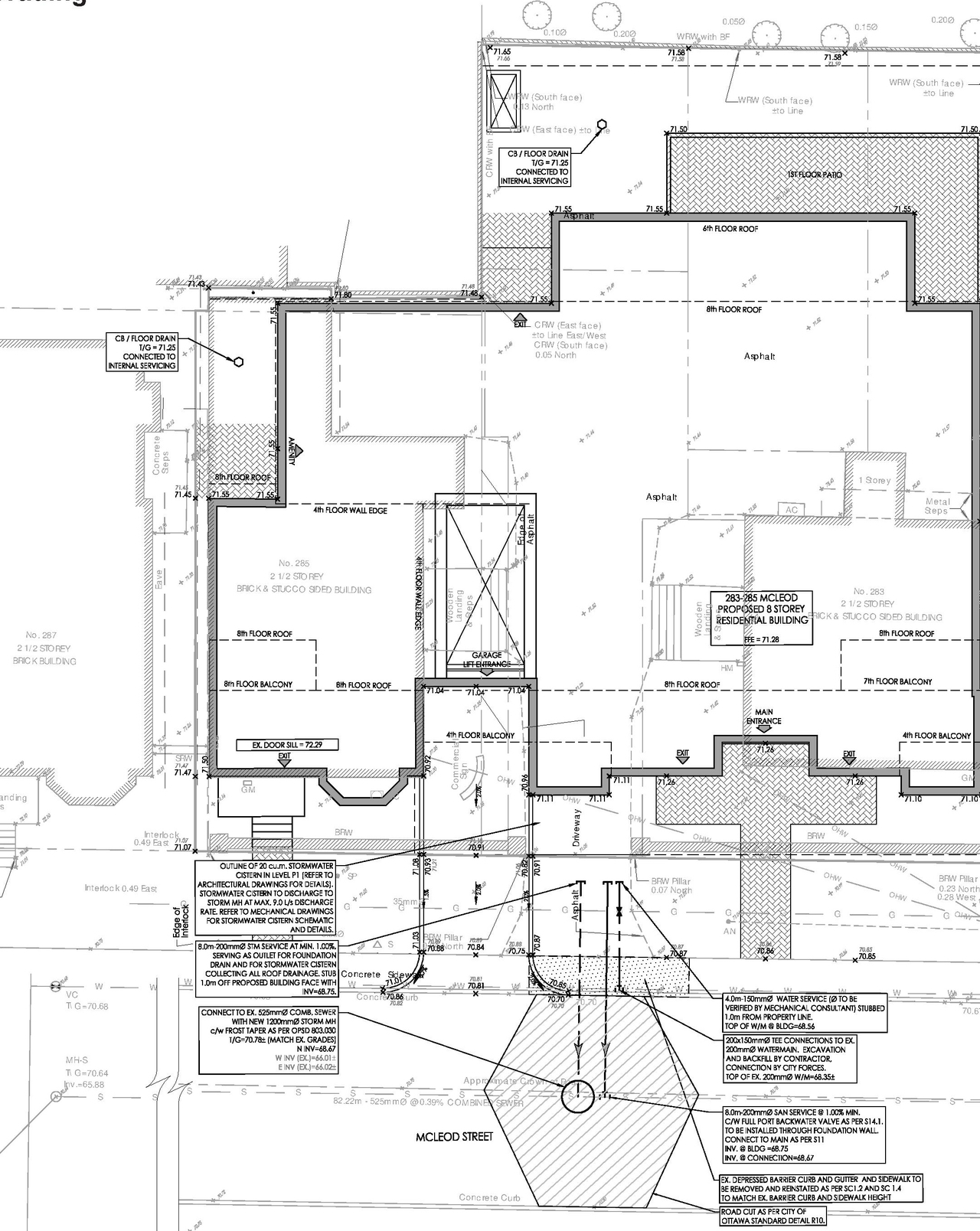 Construction site plan for project from page 17 of the file '2021-08-19 - Architectural Package and Design Brief - D01-01-21-0014'