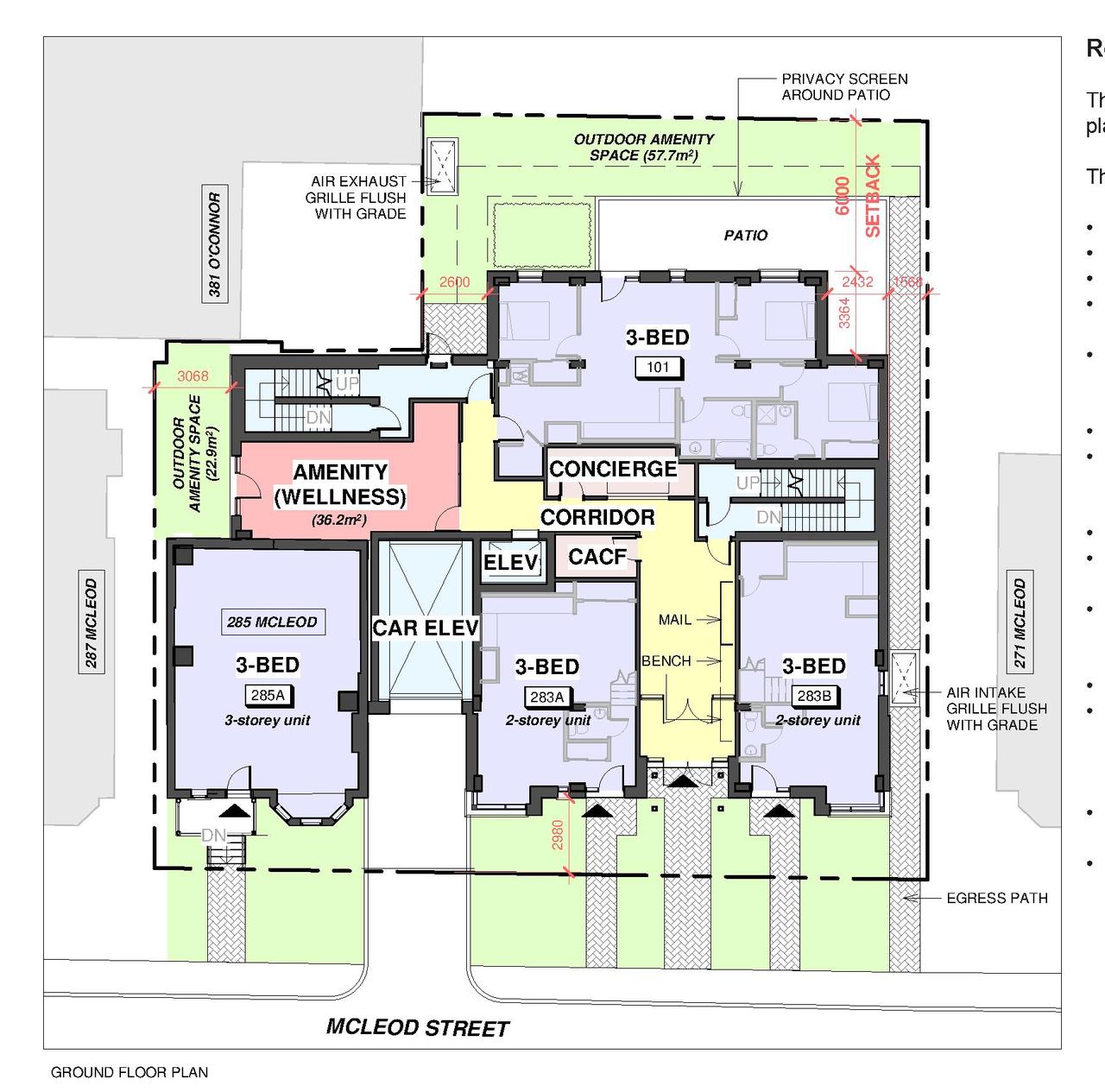 Floor plan for project from page 20 of the file '2021-08-19 - Architectural Package and Design Brief - D01-01-21-0014'