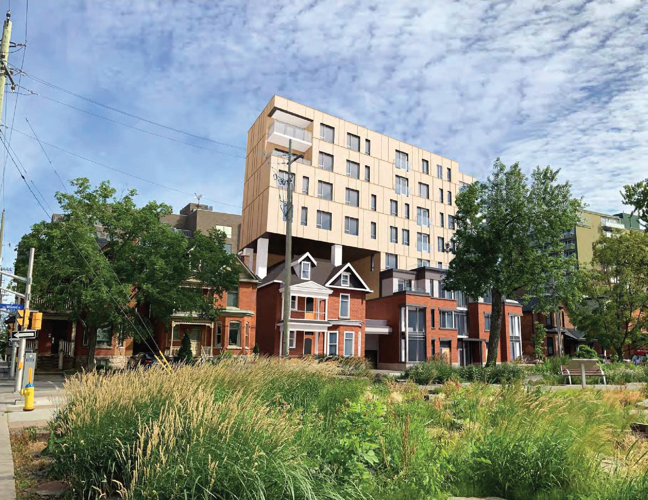 Rendering of building from page 8 of the file '2021-08-19 - Architectural Package and Design Brief - D01-01-21-0014'