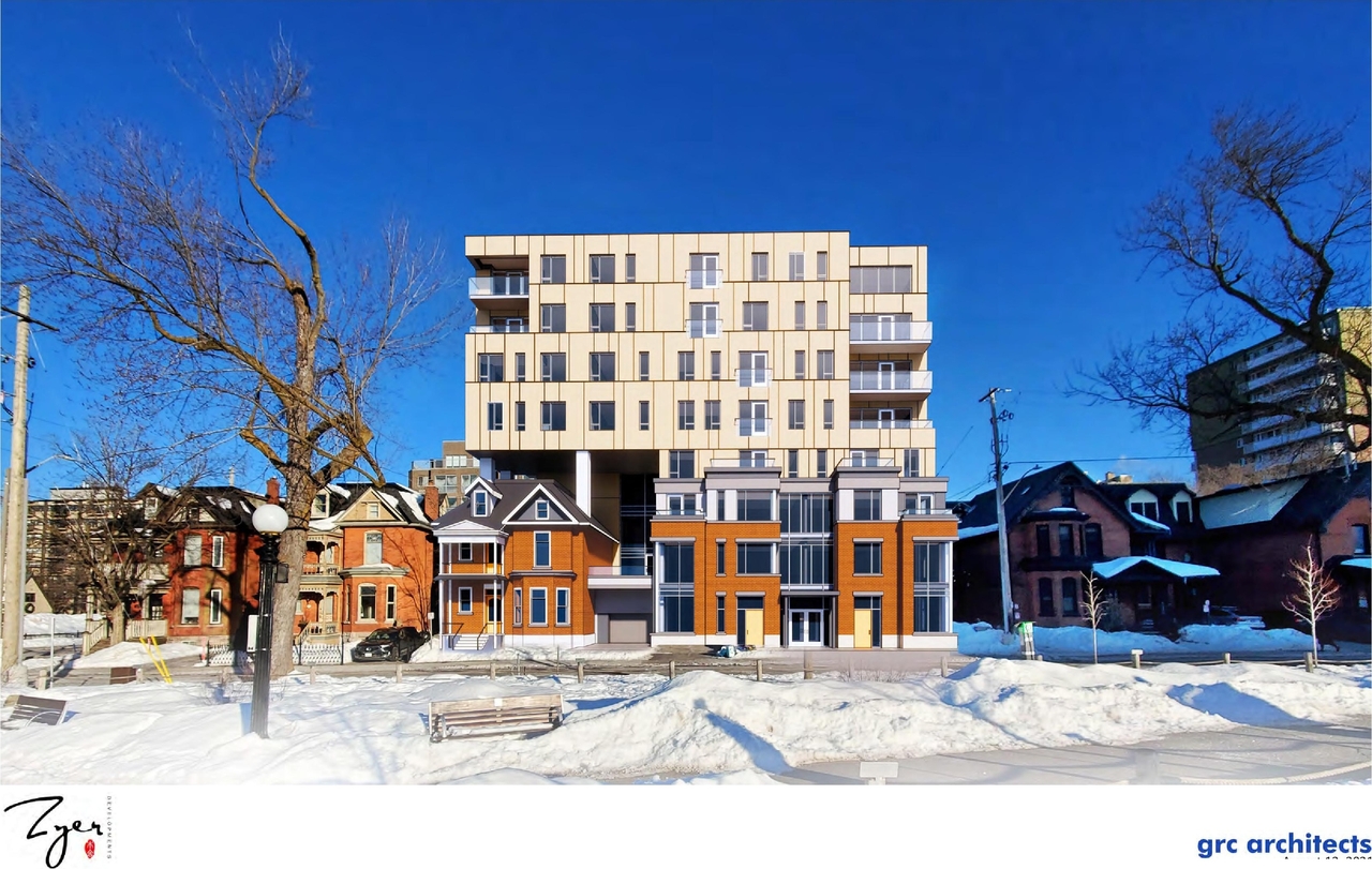 Rendering of building from page 9 of the file '2021-08-19 - Architectural Package and Design Brief - D01-01-21-0014'